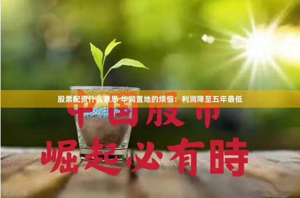 股票配资什么意思 华润置地的烦恼：利润降至五年最低